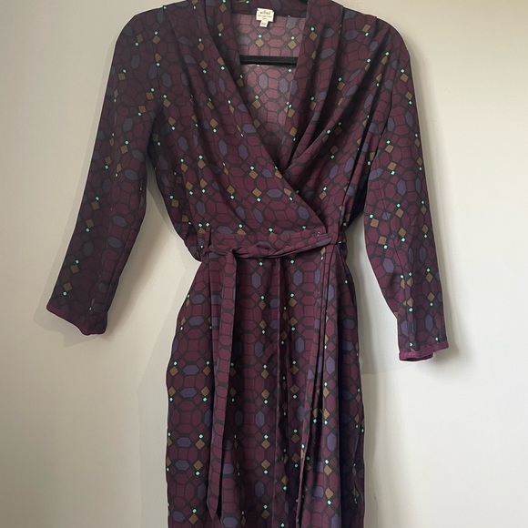 Wilfred franca wrap dress geometric shape pattern size 4 - Picture 7 of 15